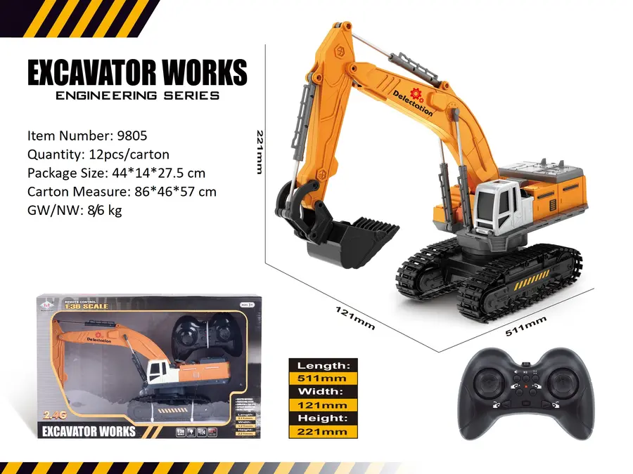 Excavator in window box item 9805